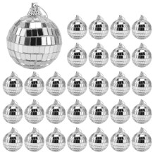 30 PCS Disco Mirror Balls 2 Inches Reflective Mirror Hanging for Christmas Tree Party Home Decorations