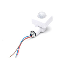 AC85-265V IP65 Motion Sensor Adjustable PIR Ultrathin LED Light PIR Outdoor Motion Sensor Detector,10Mm White