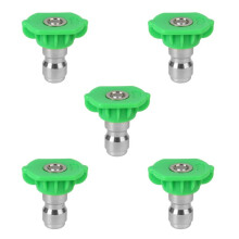 Spraymunstyckessats för HöGtryckstväTtar, ErsäTtningssprutmunstyckesspetsar för TillbehöR för HöGtryckstväTtar, 5-Pack (GröN)