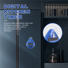 Digital Bathroom Clock Waterproof Shower Clock Timer Temperature Humidity Visual Countdown Timer Wall Clock