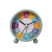 Educational Wall Clock for Kids Learning , Silent Non-Ticking Decorative Clock for Classrooms or Bedrooms Green