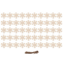 Christmas Decorations Snowflake Wooden Cutout Snowflake Wooden Chips Decorations Blank Snowflake Wooden Ornaments