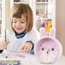 Children'S Alarm Clock for Girls Without Ticking,Rabbit Children'S Alarm Clock Silent Alarm Clock with Light Student