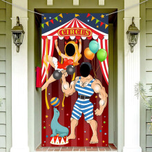 Carnaval Circus Party Decoration Carnival Photo Door Banner TelóN de Fondo Props, Large Fabric Photo Door Banner para Carnival