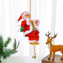 PèRe NoëL Escalade Perles ÉLectrique MontéE et Escalade PèRe NoëL avec LumièRe et Musique DéCorations Visage Blanc