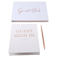 Wedding Guest Book,Hen Party Guest Book,Wedding Books for Guests To Sign,Baby Shower Sign in Guest Book,With Pen