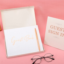 Wedding Guest Book,Hen Party Guest Book,Wedding Books for Guests To Sign,Baby Shower Sign in Guest Book,With Pen