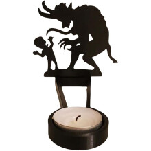 Funny Shadow Candle Holders,Halloween Home Decor Centerpiece Candleholder Tabletop Decorative Candle Stands-A
