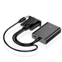 1080P HD VGA para  CompatíVel com Adaptador de Cabo de áUdio de 3,5 mm para Projetor de PC, Laptop para Conversor de áUdio de VíDeo HDTV