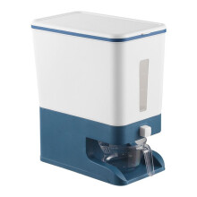 Dispensador de Arroz Tipo Prensa Contenedor de Grano Sellado Almacenamiento Cereal DoméStico Caja de Arroz Dispensador Cubo Latas de Arroz 10KG-B