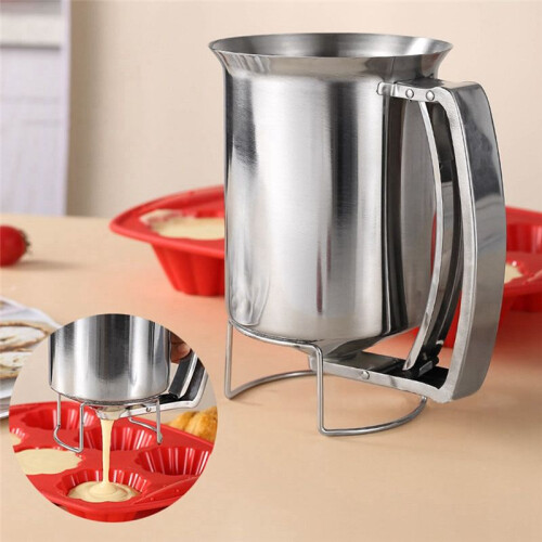 Handheld Stainless Steel Batter Dispenser Cake Cupcake Dough Dispensers Kitchen Tool Baking Flour Paste Funnel 1