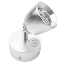 Wall Lamp Bedside Spotlight RV Light Reading Lamp Clip Light for Caravans, RVs, Boats, Etc(Silver)
