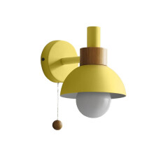 Living Room Porch Aisle Lamp Nordic Minimalist Modern Bedroom Bedside Lamp Macaron Wall Lamp(Yellow)