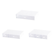 Compartmentalised Drawer Style Storage Box, Cosmetic Storage, Desktop Storage Box, Multi-Layer Stackable Storage Box