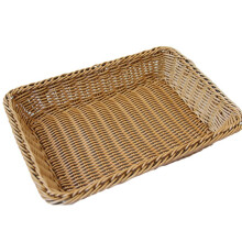 Aufbewahrungskorb, Handgefertigt, Rechteckig, Rattan, Organisation, Korbgeflecht, Brothalter, Obst, Gemüse, Snacks, Lebensmittelbehälter M