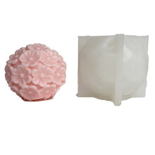 Flower Scented Candle Silicone Mold Six-Petal Flower DIY Candle Plaster Ornament Flower Mold
