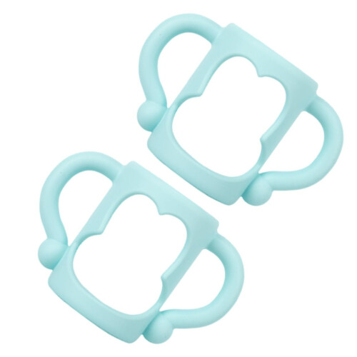 2Pcs Universal Silicone Baby Bottle Handle Grip Ergonomic Soft Design Removable Easy Clean