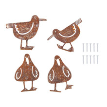 Rostige Metallmöwe, Gartenzaun-Dekoration, Vogel, Landhaus, Hofkunst, Schilder, Gartendekoration, Metall-Vogelpfähle