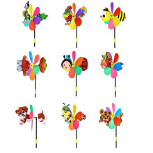 Colorful 3D Lovely Insect Whirligig Wind Spinner Windmill Party Favors Garden Lawn Decorations Toys for Baby Kids