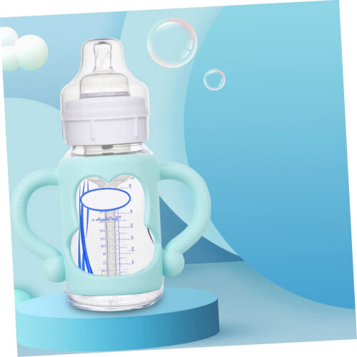 2Pcs Universal Silicone Baby Bottle Handle Grip Ergonomic Soft Design Removable Easy Clean 2
