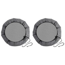 Mesh Cover for Rain Barrels with Drawstring, Netting Screen Cover for Rain Catcher Rain Water Catching System (Black)