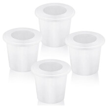 4st Patio Bord Paraply Hål Ring Plug, Silikon Pool Paraply Sleeve Stabilizer, Paraply Bord Ring Hål Insats Vit