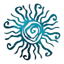 Sun God Metal Wall Art Indoor/Outdoor Decor -12.2In Coral Rust Proof Wall Decor for Bedroom,Garden,Patio and Farmhouse F