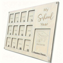 1pc School Years Photo Frame, Graduation School Picture Frame, Back to School Gift, Kindergarten to Senior 12 Grade