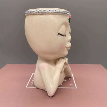 1 Pièces Jardinière de Visage en Résine Jardinière Mignonne Décorative Pots de Plantes Uniques Fleur Succulente Jardinière de Visage Pots de