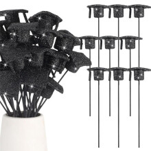 36 Pcs Graduation Cap Glitter Picks Foam Hat Picks for Grad Party Table Centerpiece Vase Filler Decoration