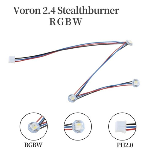 Fully Assembled Led for Voron 2.4 Stealthburner with 3 RGBW  Button Led U4LD 1