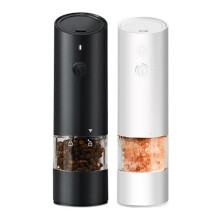 Ensemble de Moulins à Sel et à Poivre Électriques, Rechargeables par USB, Moulin à Sel et à Poivre Automatique avec Grossièreté Réglable