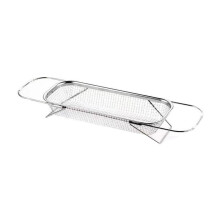 Cesta de Drenaje Retráctil de Acero Inoxidable, Asas de Agarre, Colador Ovalado, Fregadero, Escurridor de Verduras, Cesta de Almacenamiento para el