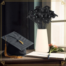 36 Pcs Graduation Cap Glitter Picks Foam Hat Picks for Grad Party Table Centerpiece Vase Filler Decoration