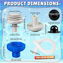 25022E Swimming Pool Water Jet Connector Kits 25016 Above Ground Pool Skimmer Hose and Adapter B Set Replacement