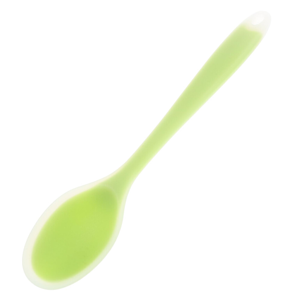 Baby Feeding Spoon Soft Silicone Toddler Self Feeding Training Spoon Ergonomic Mini Size Dual Scraper