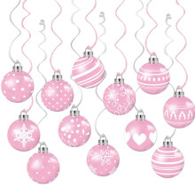 24PCS  Christmas Balls Hanging Decoration Xmas Party Decor Ornaments Holiday Supplies Christmas Tree Hanging Pendant