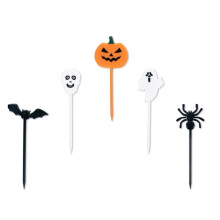 Halloween Toothpick Pumpkin Bat Fruit Fork Dessert Cocktail Cake Decoration Sign Halloween Supplies