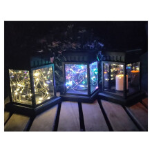 Solar Hanging Lantern Outdoor, Candle Effect Light, Garden Light Night Light Waterproof Pendant Light A