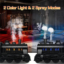 Humidificador USB de 300 Ml con Forma de Tren, Difusor de Aceites Esenciales con Frío Silencioso, 2 Modos de Iluminación y 2 Modos de ,