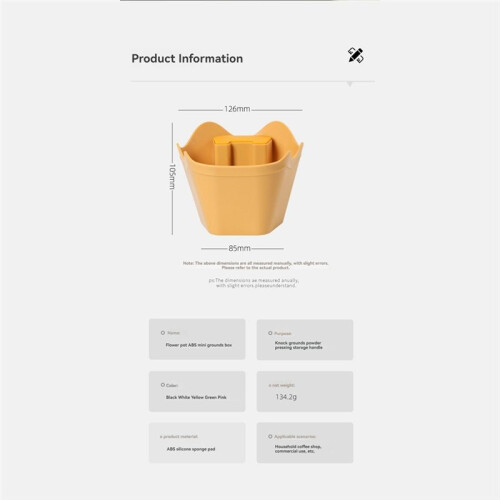 Coffee Grounds Bucket Polygons Espresso Grounds Dump Bin Multipurpose Espresso Disposal Bucket for Home/Office 1