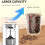 Electric Salt and Pepper Grinder Set Rechargeable Graviry Salt and Pepper Grinder Set, LED Light, Adjustable Coarseness 5