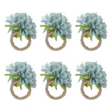 Pearl Napkin Rings , Rustic Rose Napkin Rings Flower Dinner Napkin Holder for Table Decoration Robinegg