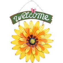 Includes Hanging Sign Gerbera Decoration Flower Outdoor Decoration Suitable for Kitchen, Living Room, Garden Courtyard