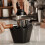 Coffee Grounds Bucket Polygons Espresso Grounds Dump Bin Multipurpose Espresso Disposal Bucket for Home/Office White 6