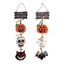 Halloween Front Door Hanging Pumpkin Witch Flags Sign for Halloween Home Haunted House Door Decorations