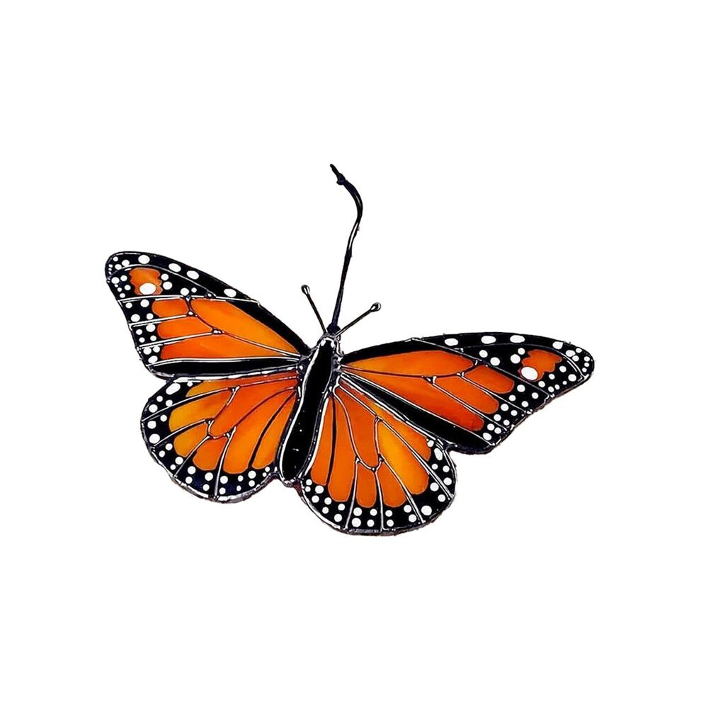 Semoic Stained Butterfly Sun Catcher Stain Glass Window Hanging Hanging Butterflies Sun Catcher For Car Butterfly Decorations A
