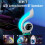 Conch Wireless Atmosphere Lamp Touch to Adjust Lighting RBG Desktop Lamp Wireless  Speaker Alarm Clock,B 7