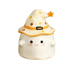 Halloween Mug Halloween Pattern Cup Pattern Cup Ceramic Mug with Lid Cute 350ML for Halloween Home B