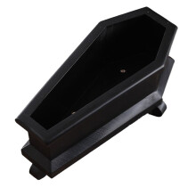 Coffin Flower Pot,Succulent Plant Decoration Stand,Desktop Decorative Flower Pot Ornaments Black